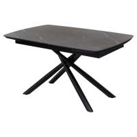 Стол RIVOLI 140 MATT BLACK MARBLE SOLID CERAMIC / BLACK, ®DISAUR Стол RIVOLI 140 MATT BLACK MARBLE SOLID CERAMIC / BLACK, ®DISAUR
