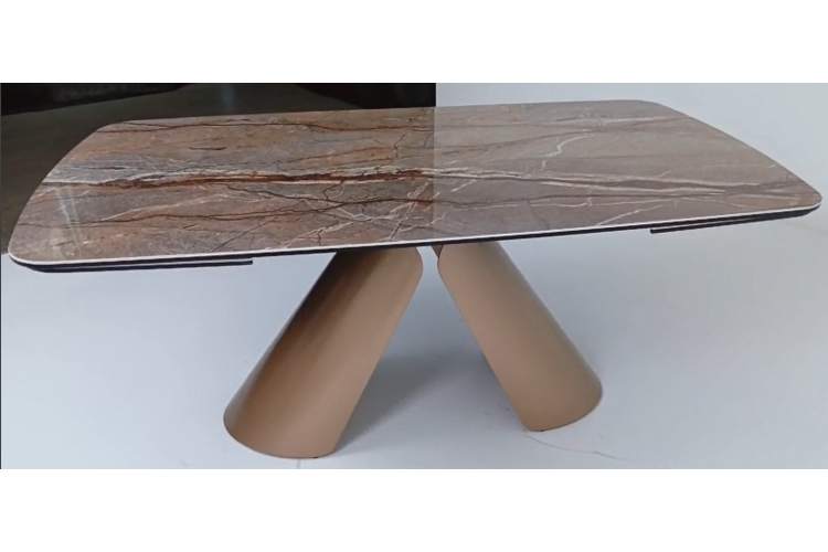 Стол CALDERON 180 GLOSS GRAND CORDILLERA керамика / бронзовый винтажный каркас, ®DISAUR