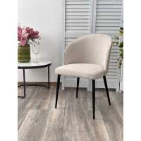 Стул GLORIA White CHACHA-140, ткань/ черный каркас, ®DISAUR