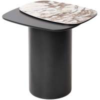 Стол кофейный ARVID TL-312 испанская керамика на стекле/ МДФ окраш. / темно-серый МДФ каркас ®DISAUR в гостиную