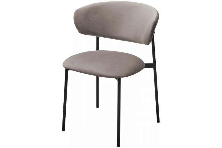 Стул ЛЕОНАРДО H-61 Кварцевый, велюр / черный каркас М-City