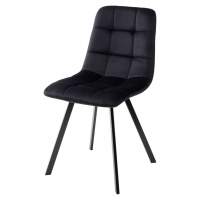 Стул CHILLI SQUARE BLUVEL-19 черный, велюр / черный каркас М-City Стул CHILLI SQUARE BLUVEL-19 черный, велюр / черный каркас М-City