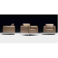 CAPRERA Armchair (P279.010.L30) КРЕСЛО, кожа 3094 сер.беж. цв.