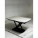 Стол FOGGIA 140 KL-99 Белый мрамор матовый, итальянская керамика/ черный каркас, ®DISAUR