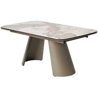 Стол STEFAN 180 GLOSS LUXURY PANDORA керамика, стекло/ каркас латте, ®DISAUR