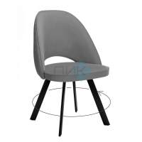 Стул DUNA 360 град. поворот. B5 Капучино, велюр / черный каркас, М-City