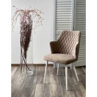 Стул HERMAN 360 град. ЛАТТЕ #25, велюр / белый каркас М-City