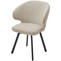 Стул ХИЛТОН 360 град., цвет B03 Бежевый, велюр / черный каркас М-City