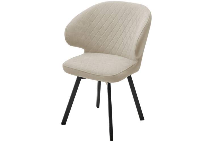 Стул ХИЛТОН 360 град., цвет B03 Бежевый, велюр / черный каркас М-City