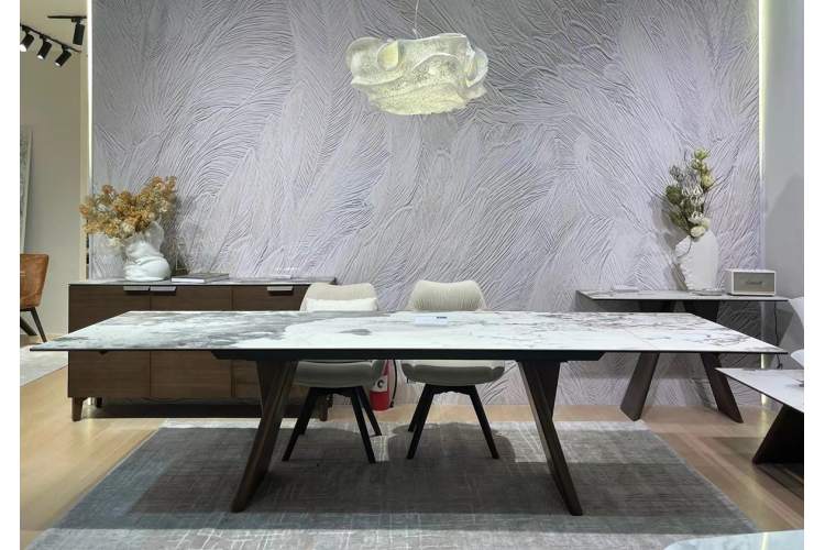 Стол BRIAN 200 MATTE PANDORA керамика на стекле/ Орех, ®DISAUR