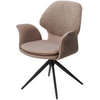 Стул LENNE 360 град. поворот., латте MILAN-430, ткань/ MOHAIR-440, ткань/ Черный, ®DISAUR Стул LENNE 360 град. поворот., латте MILAN-430, ткань/ MOHAIR-440, ткань/ Черный, ®DISAUR