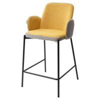 Полубарный стул NYX (H=65cm) VF106 желтый / VF120 серый М-City Полубарный стул NYX (H=65cm) VF106 желтый / VF120 серый М-City