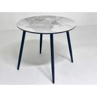 Стол МИЛТОН D89 PANDORA LIGHT 122 BG, керамика / Черный каркас М-City