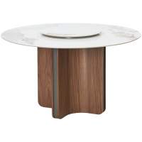 Стол CASTELA 135 Белый мрамор CA071, керамика / Орех, ®DISAUR