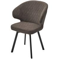 Стул ХИЛТОН 360 град., цвет B29 Шоколадный, велюр / черный каркас М-City