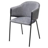 Стул ДИЛЛ, цвет RAIN 17 серый, велюр / черный каркас М-City Стул ДИЛЛ, цвет RAIN 17 серый, велюр / черный каркас М-City