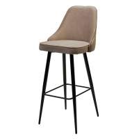 Барный стул NEPAL-BAR БЕЖЕВЫЙ #5, велюр/ черный каркас (H=78cm) М-City Барный стул NEPAL-BAR БЕЖЕВЫЙ #5, велюр/ черный каркас (H=78cm) М-City