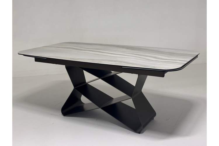 Стол ABSALON 180 ICE AGATE, керамика, стекло / Шоколадное золото каркас, ®DISAUR-5