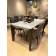 Стол ESMIR 160 MATTE ARABESCATO SOLID CERAMIC/ орех, ®DISAUR