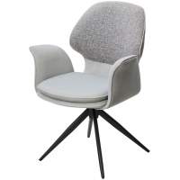 Стул LENNE 360 град. поворот., серый MILAN-450, ткань/ MOHAIR-151, ткань/ Черный, ®DISAUR Стул LENNE 360 град. поворот., серый MILAN-450, ткань/ MOHAIR-151, ткань/ Черный, ®DISAUR