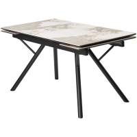 Стол ЛИБЕРТИ 140 Pandora, керамика / Черный каркас М-City