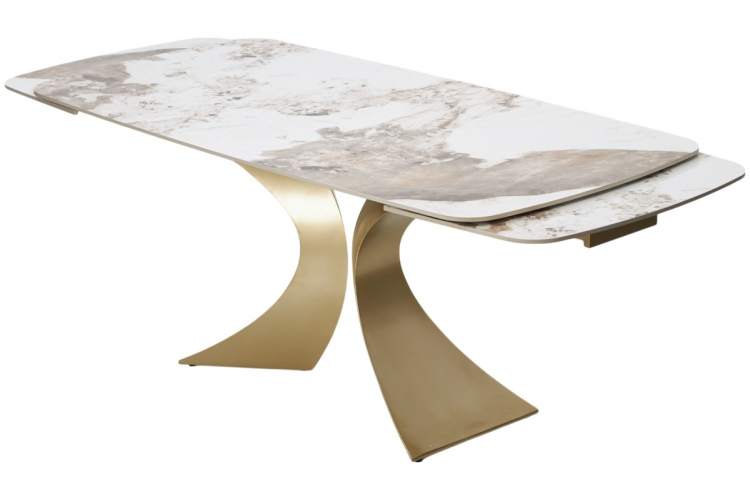 Стол MATIAS 180 GLOSS LUXURY PANDORA SOLID CERAMIC / шампань, ®DISAUR-8