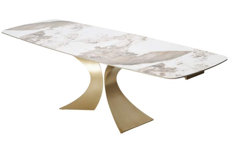 Стол MATIAS 180 GLOSS LUXURY PANDORA SOLID CERAMIC / шампань, ®DISAUR-10