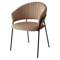 Стул ГЕММА, цвет H-65 Капучино, велюр / черный каркас М-City Стул ГЕММА, цвет H-65 Капучино, велюр / черный каркас М-City