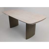 Стол CALVIN 180 MATTE ROME TRAVERTINE SOLID CERAMIC / Серый дуб, ®DISAUR