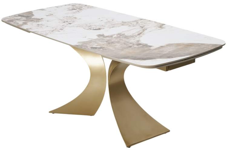 Стол MATIAS 180 GLOSS LUXURY PANDORA SOLID CERAMIC / шампань, ®DISAUR-4