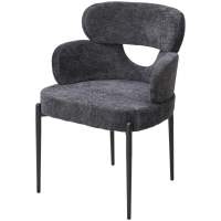 Стул VALTER RAVEN18 Серый, ткань / Черный каркас, ®DISAUR Стул VALTER RAVEN18 Серый, ткань / Черный каркас, ®DISAUR