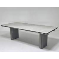 Стол АДАЖИО 240 (320) см VARESE ONICE, керамика / Латте каркас М-City