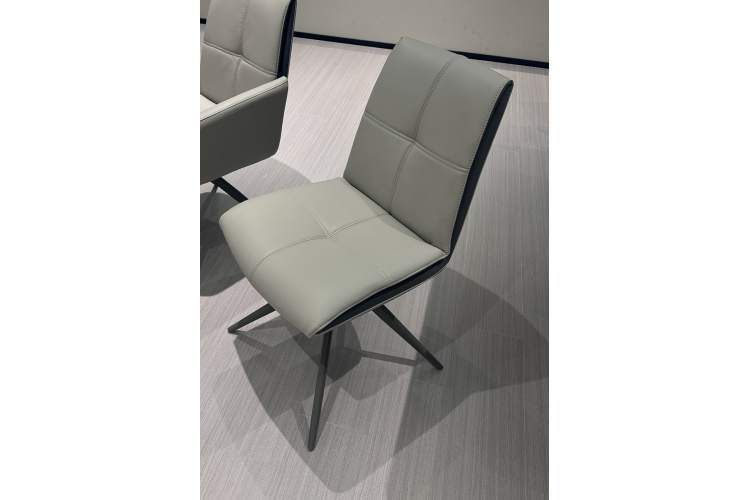 Стул VIGGE 360 град. поворот. HF017-11 / HF017-12 Бежевый, экокожа / Черный каркас, ®DISAUR-1