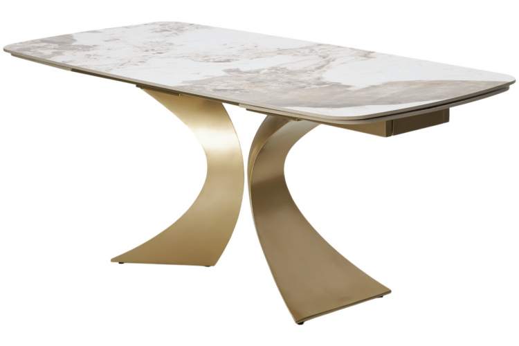 Стол MATIAS 180 GLOSS LUXURY PANDORA SOLID CERAMIC / шампань, ®DISAUR