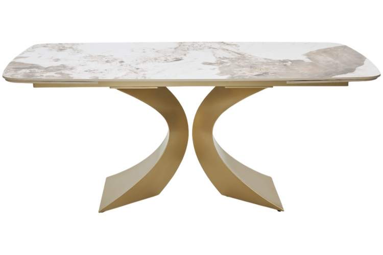 Стол MATIAS 180 GLOSS LUXURY PANDORA SOLID CERAMIC / шампань, ®DISAUR-11