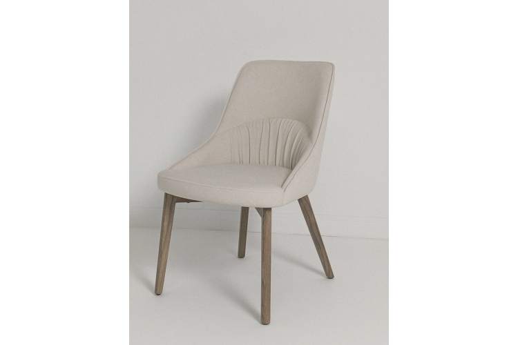 Стул ABI MOHAIR-103 светлый латте, ткань / Серый дуб, ®DISAUR-1