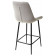Полубарный стул ХОФМАН, цвет H-09 Светло-серый, велюр / черный каркас H=63cm М-City