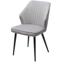 Стул SEATTLE-V СВЕТЛО-СЕРЫЙ BM-4, велюр / черный каркас М-City