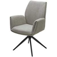 Стул YOZEF 360 град. поворот. KN01-04 Светло-серый, ткань / Черный, ®DISAUR Стул YOZEF 360 град. поворот. KN01-04 Светло-серый, ткань / Черный, ®DISAUR