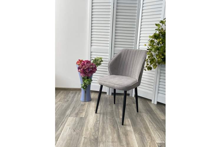 Стул VENA, цвет B22 Серый, велюр / черный каркас М-City-2