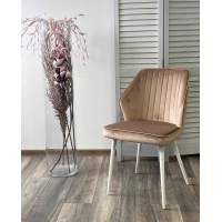 Стул SEATTLE-V БЕЖЕВЫЙ #5, велюр / белый каркас М-City Стул SEATTLE-V БЕЖЕВЫЙ #5, велюр / белый каркас М-City