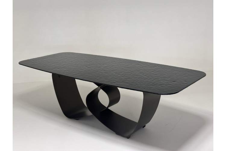 Стол TOVE 240 GREY, стекло BUBBLE / Шоколадное золото каркас ®DISAUR-5