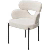 Стул VALTER RAVEN22 Бежево-белый, ткань / Черный каркас, ®DISAUR Стул VALTER RAVEN22 Бежево-белый, ткань / Черный каркас, ®DISAUR