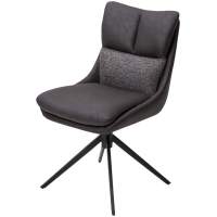 Стул LEROY 360 град. поворот Серый Maison 99# / OTE COBBLE 457 / черный каркас, ®DISAUR Стул LEROY 360 град. поворот Серый Maison 99# / OTE COBBLE 457 / черный каркас, ®DISAUR