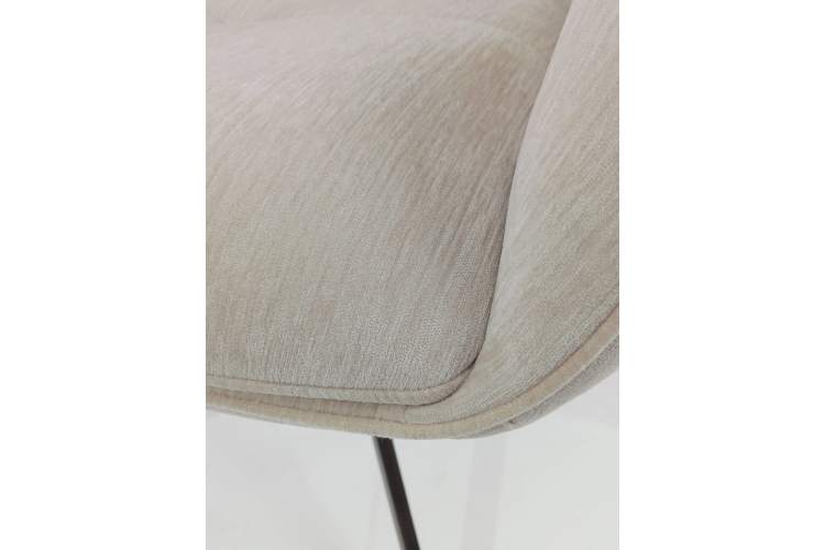 Стул PRATO 360 град поворот с возвратом BOSTON-102 латте, ткань / медный брашированный, ®DISAUR-3