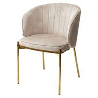 Стул DIANA UF912-11B античный бежевый, велюр / золотой каркас М-City