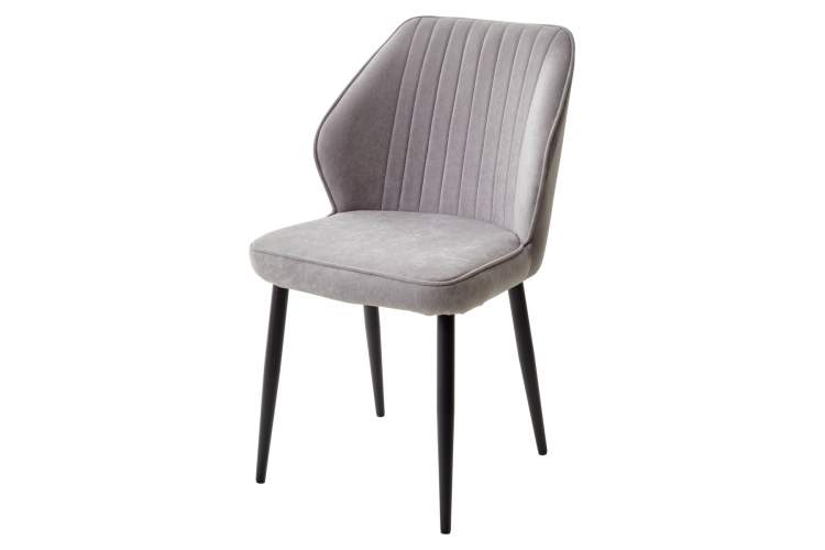 Стул VENA, цвет B22 Серый, велюр / черный каркас М-City