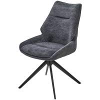 Стул OLAF 360 град. поворот. RAVEN18 Серый, ткань / Черный, ®DISAUR Стул OLAF 360 град. поворот. RAVEN18 Серый, ткань / Черный, ®DISAUR