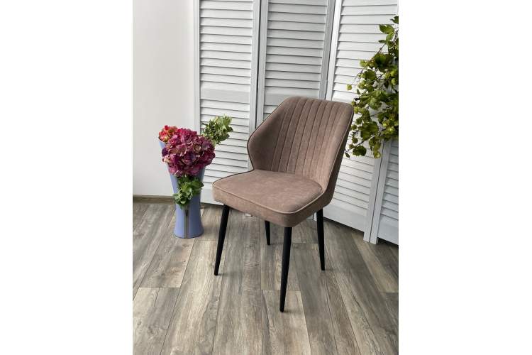 Стул VENA, цвет B5 Капучино, велюр / черный каркас М-City-1