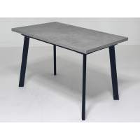 Стол КАНЗАС 120 БЕТОН ЧИКАГО св.серый / Черный каркас М-City